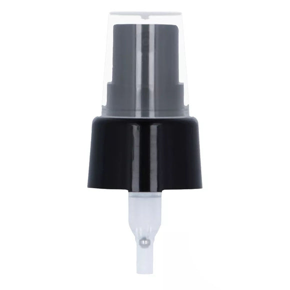 Black spray pump nozzle, size 28/410 mm for 200 ml glass bottles. Buy at SR Amenities Hotel and Spa Supplies, www.sramenities.co.za