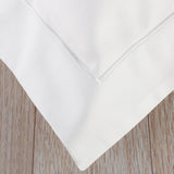 Pure combed cotton 600 thread count sateen construction pllow case in white with oxford satin stitch trim. Sold by SR Amenities Hotel and Spa Supplies at www.sramenities.co.za
