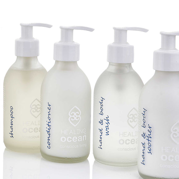 Healing Earth Ocean aromatherapy style bathroom amenities for hotels and spas. Shop at www.sramenities.co.za