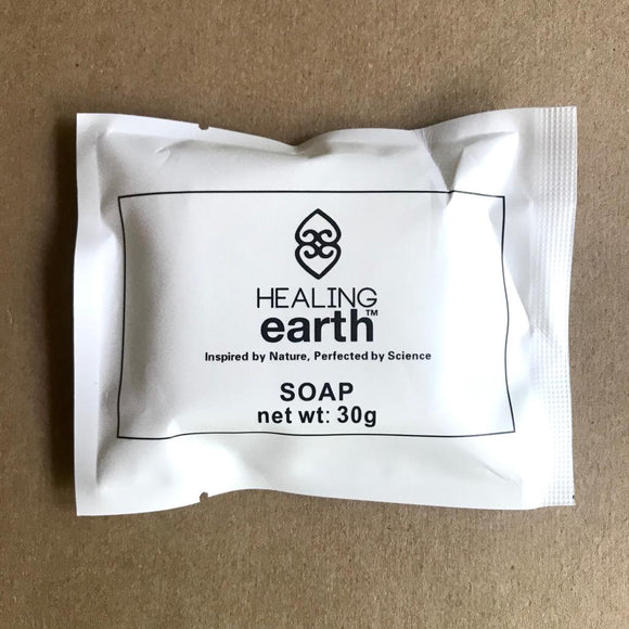 Healing Earth Citrus Fragranced Soap Bar 30g in biodegradable stone paper sachet