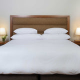 Pure combed cotton 400 thread count Egyptian Cotton duvet cover in white. Sold by SR Amenities Hotel and Spa Supplies at www.sramenities.co.za