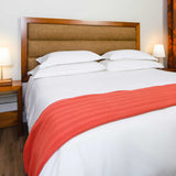 Pure combed cotton 600 thread count sateen construction duvet cover in white with oxford satin stitch trim. Sold by SR Amenities Hotel and Spa Supplies at www.sramenities.co.za