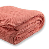 This beautiful blanket makes use of the age-old basket stitch and deep borders to create a timeless look. It has a cloudlike softness to it; due to the 100% pure cotton it is made of. This also makes the blanket breathable and hypoallergenic. With a variety of colours, this blanket fits into every decor and colour scheme. Available at www.sramenities.co.za