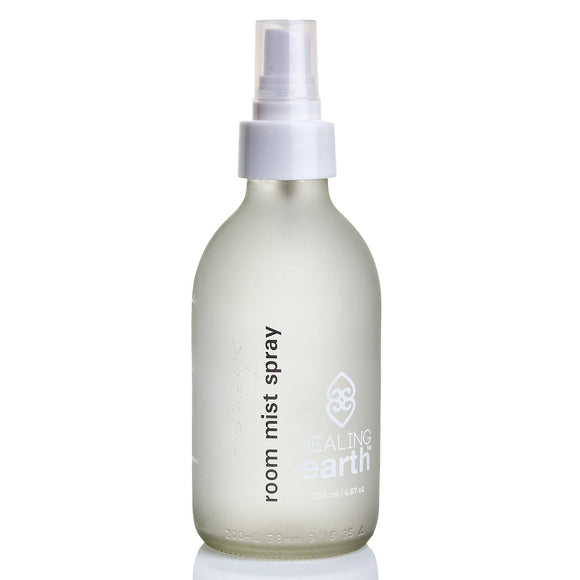 healing journeys room mist spray 200ml in a white frosted glass bottle