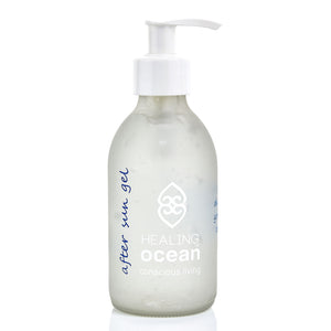 healing ocean aloe after sun gel 200ml white frosted glass