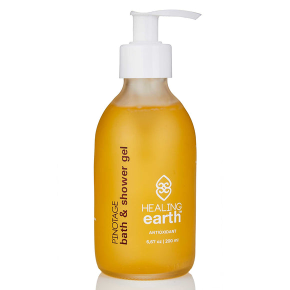 Healing Earth Pinotage Therapy Shower Gel. Sold by SR Amenities Hotel & Spa Supplies.l