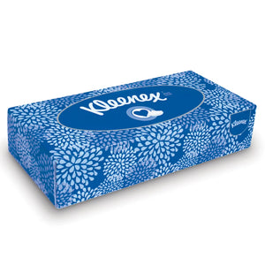 Kleenex Facial Tissue, Box, 2 ply. The world’s number-one Facial Tissue Brand, since 1924. These luxurious facial tissues are designed to be soft and gentle on the skin. Interleaved pop-up dispensing delivers one sheet at a time to reduce waste and the unique poly-sheet inside the packaging ensures the remaining tissues remain dust-free.