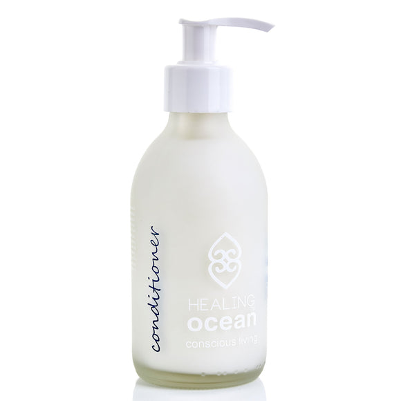 healing ocean conditioner 200ml white frosted glass