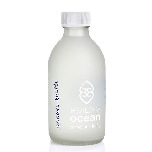 healing ocean bath 200ml white frosted glass