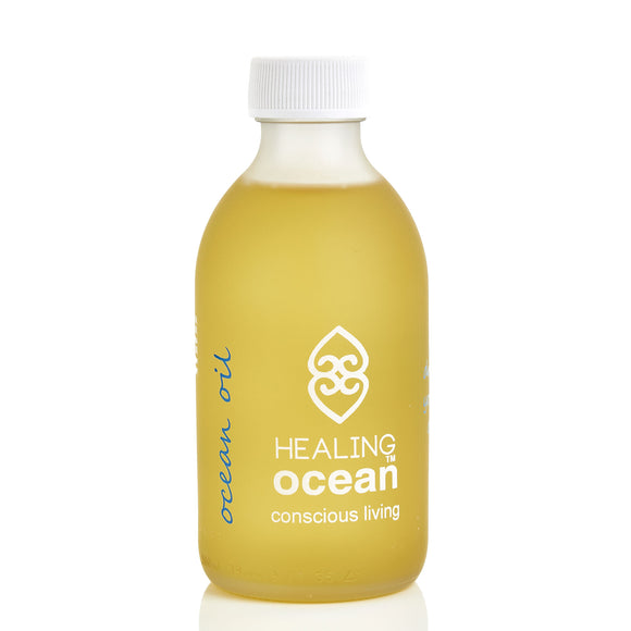 healing ocean oil 200ml white frosted glass