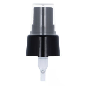 Black spray pump nozzle, size 24/410 mm for 250 ml plastic bottles. Buy at SR Amenities Hotel and Spa Supplies, www.sramenities.co.za