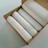 Plastic-free biodegradable cotton rounds packaged in a biodegradable kraft container.  that are hypoallergenic and perfume free. A zero-waste self-care product that reduces your plastic footprint.