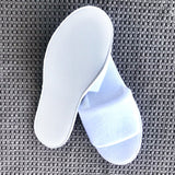 Washable white terry towel open toe slipper. Shop at www.sramenities.co.za