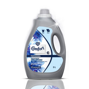 Unilever Profressional Comfort Fabric Conditioner in a 3 litre container. Sold by SR Amenities Hotel and Spa Supplies.
