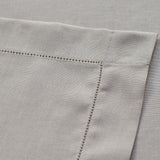 Beautiful and elegant table linen in antique stone colour made from a 50/50 poly-cotton fabric and finished with a timeless hemstitch. Sold by SR Amenities Hotel & Spa Supplies.