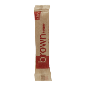 Brown sugar packed in 4.5g Ciro-branded tubes. Each tube is equivalent to 1 teaspoon of sugar. Pack size: 1000 x 4.5 grams Sold by SR Amenities Hotel and Spa Supplies. www.sramenities.co.za