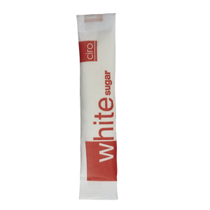 White sugar packed in 4.5g Ciro-branded tubes. Each tube is equivalent to 1 teaspoon of sugar. Pack size: 1000 x 4.5 grams Sold by SR Amenities Hotel and Spa Supplies. www.sramenities.co.za