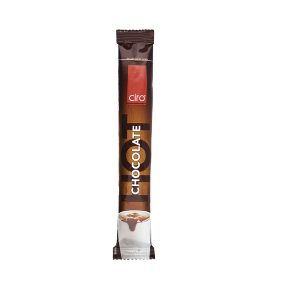Ciro Hot Chocolate in single-serving sachets. Pack size: 200 x 25 g. Sold by SR Amenities Hotel and Spa Supplies. www.sramenities.co.za