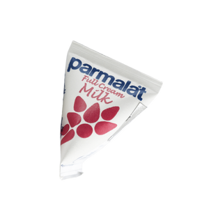 Parmalat Full Cream single-serving Milk Pods. Pack size: 50 x 20 grams. Sold by SR Amenities Hotel and Spa Supplies. www.sramenities.co.za
