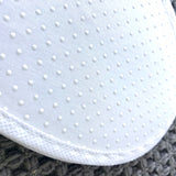 Single use disposable white terry towel closed toe slipper. Shop at www.sramenities.co.za